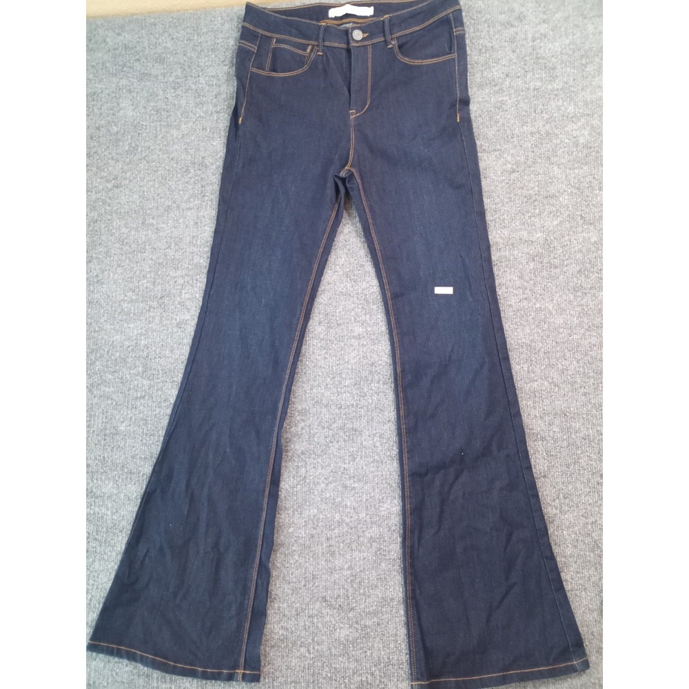 Just Signature Flare Jeans Womens L Dark Wash Stretch High Rise Bootcut Y2K